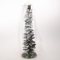 Artikel Ljusstake i julgransdesign, grön metall, 45 cm