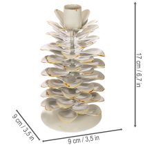 Artikel Ljushållare i kottedesign för koniska ljus, 17 cm