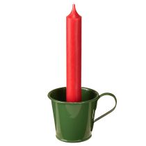 Artikel Konisk ljushållare kopp ljushållare mörkgrön H6cm 6 st