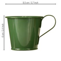 Artikel Konisk ljushållare kopp ljushållare mörkgrön H6cm 6 st