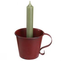 Artikel Avsmalnande ljusstake vintage kopp dekorativ vinröd Ø9,5cm H8cm 3st