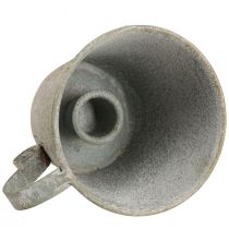 Artikel Avsmalnande ljusstake vintage muggljusstake metallgrå Ø9,5cm H8cm 3st