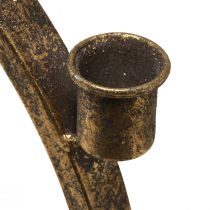 Artikel Pinnljusstake jul husrad antikguld 36×32cm
