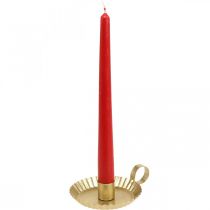 Ljusstake metall pinne ljushållare guld Ø9,5cm 4st