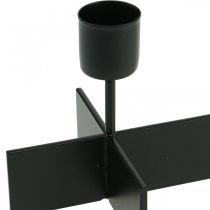 Artikel Ljusstake svart, ljusstake adventskrans 40cm H8cm