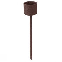 Artikel Stickljushållare för pluggning rostbrun Ø22mm H10,5cm 12 st