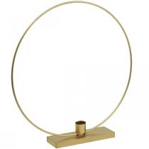 Dekorativ ring metall ljushållare Deco Loop Golden Ø30cm