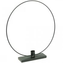 Dekorativ ring metall ljusstake deco loop svart Ø30cm