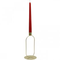 Ljusstake Oval Ljusstake Guld Ø10cm H21cm