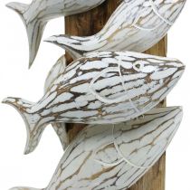 Dekorativ fisk stående trästim av fisk Maritim dekoration 59cm