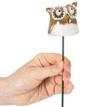 Artikel Keramisk ugglepåke dekorativ figur för växter 26 cm 2 st
