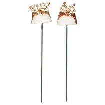 Artikel Keramisk ugglepåke dekorativ figur för växter 26 cm 2 st