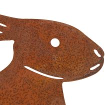 Artikel Trädgårdspåke i metall för kanin, rustik blickfångare för rabatter och blommor, 100 cm, 2 stycken
