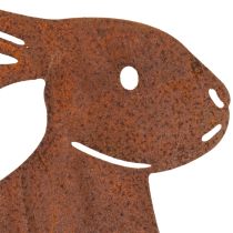 Artikel Påskhareträdgårdspåke av metall för snygg vårdekoration utomhus, 80 cm, 4 stycken