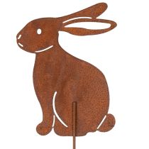 Artikel Påskhareträdgårdspåke av metall för snygg vårdekoration utomhus, 80 cm, 4 stycken
