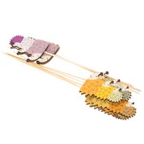 Artikel Dekorativa trädgårdspinnar - Färgglad igelkottfamilj - 34 cm, 12 delar
