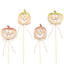Artikel Dekorativ pumpa med ansikte Halloweendekoration, 31 cm, 12 stycken
