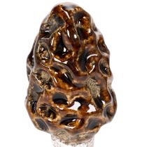Artikel Konstgjord murkelsvamp dekorativ påle för krukor och bord, 13 cm, 2 stycken