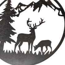 Artikel Dekorativ påle, skogsdjur, rådjur och tall, 100 cm