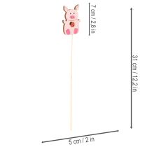 Artikel Dekorativ blomdekoration för griskulting, trä, 31 cm, 16 delar