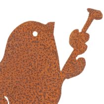 Artikel Fågelträdgårdspåke, dekorativ påke i rostig metall, 52 cm