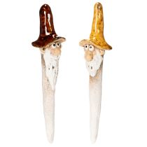 Artikel Dekorativ trädgårdstomtefigur för krukor, 16 cm, 2 stycken