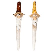 Artikel Dekorativ trädgårdstomtefigur för krukor, 16 cm, 2 stycken