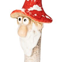 Artikel Dvärgfigur att klistra in, med långt skägg och svamphatt, dekoration, 17 cm, 2 stycken