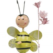 Artikel Blomplugg bi med blomma, metalldekor vår sommar 4st