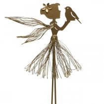 Garden Stake Elf Metal Trädgårdssäng Stake Guld 16,5×15cm