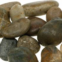 River Pebbles Naturligt ljus och mörkt 3-6cm 1kg