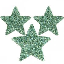 Scatter dekoration Julstjärnor scatter stars grön Ø4/5cm 40p