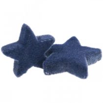 Julströssel, stjärnor, blå Ø4/5cm 40p