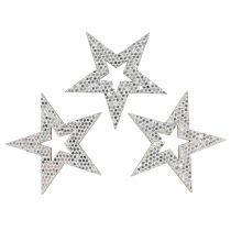 Artikel Dekorativ stjärnsilver för spridning av 4 cm 48 st