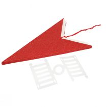 Artikel Stjärnformad hängande dekoration av papper med jutesnöre