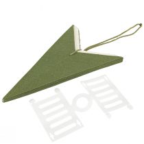 Artikel Stjärndekoration Julstjärna Papper Jute Grön 60cm Fönsterdekoration