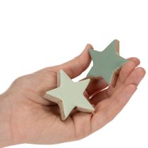 Artikel Trästjärndekorationsset för bord och fönsterbräda, 5 cm, 9 delar