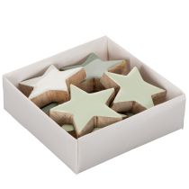 Artikel Trästjärndekorationsset för bord och fönsterbräda, 5 cm, 9 delar