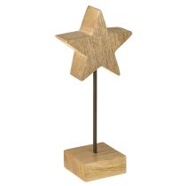 Artikel Trästjärna naturliga trästjärnor för stående H23cm 2 st