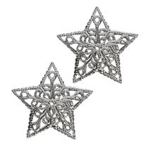 Artikel Stjärna av metall silver 6cm 20 st