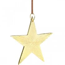 Artikel Guldstjärna, adventsdekoration, dekorationshänge till jul 12×13cm 2st