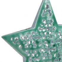 Artikel Star myntgrön för att hänga 9,5 cm 1p