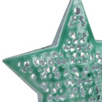 Artikel Stjärna mintgrön för upphängning 9,5cm 1 st