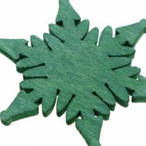 Artikel Dekoration för strö Stjärnor Grön, Vit Sorterad 4cm 72st