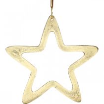 Artikel Julhänge, stjärndekoration till advent, dekorationsstjärna gyllene 14 × 14cm