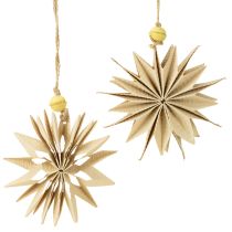 Artikel Pappersstjärnor, naturliga färger, Ø10 cm, 6 stycken