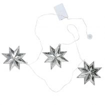 Stjärnkedja akryl silver 150cm x3 med LED för batterier