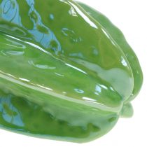 Artikel Stjärnfruktkarambola Keramikdekoration 10 cm Grön 3-delat set