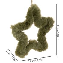 Artikel Stjärnhängen i fuskpäls, plysch, för fönster och dörrar, 21 cm, 4 stycken