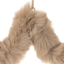 Artikel Hängande dekorativ stjärna av fuskpäls, 21 cm, 4 stycken